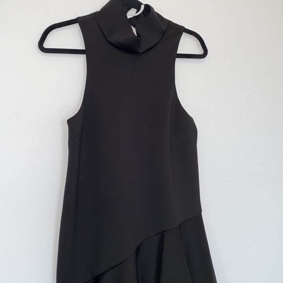 Swept Away Black Asymmetrical Dress - Picture 5 of 11
